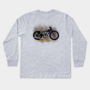 Speedway Motorcycle Racer Kids Long Sleeve T-Shirt